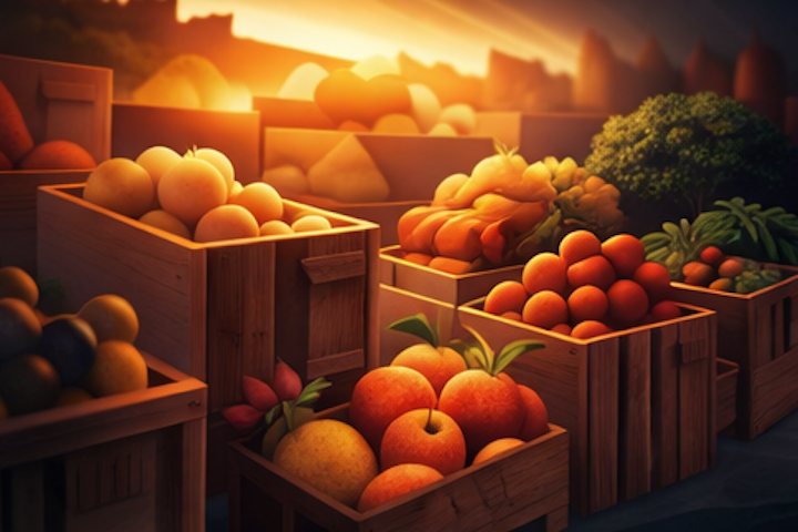 Potraviny v nákupnom košíku