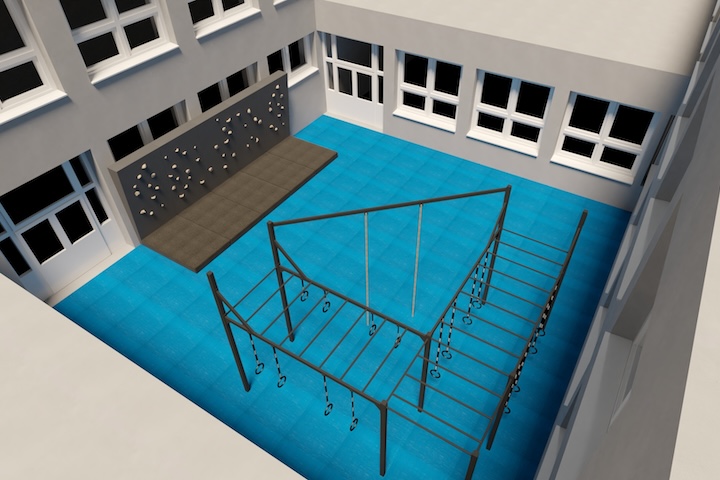 Školské átrium sa dá využiť na pohyb